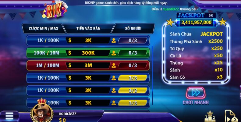 Hướng dẫn cách chơi Stud Poker Rikvip cho tân binh